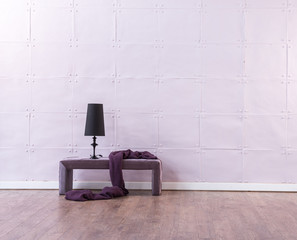 empty wall and bench style