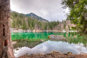 Lac vert de Servoz, Passy, haute-savoie, France