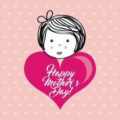 happy mothers day card design 