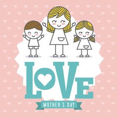 happy mothers day card design 