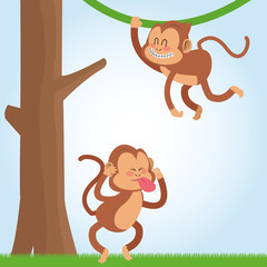 Monkey design, animal  and cartoon concept