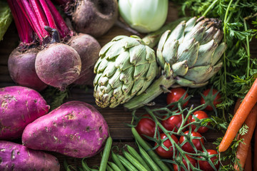 Local market fresh vegetable, garden produce