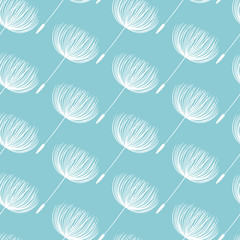 Obrazy na Plexi  Streszczenie puszysty kwiat mniszek bezszwowe wzór. Ilustracja wektorowa