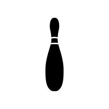 Bowling skittle pin icon. Vector illustration