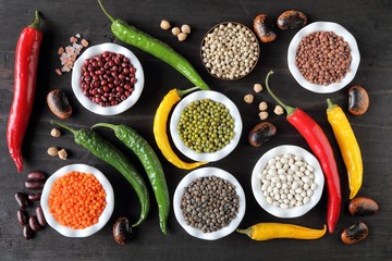 Lentils and beans.