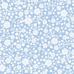 Floral seamless texture, endless pattern with flowers.