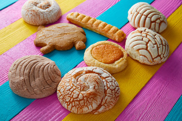 Mexican pastries concha puerquito ojo buey
