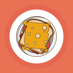 breakfast graphic design, vector illustration