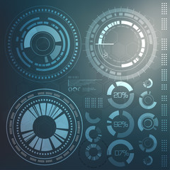 Technology element. Technological background with various technological elements. techno illustration