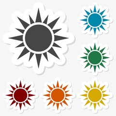 Multicolored paper stickers - Sun