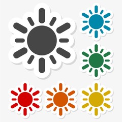 Multicolored paper stickers - Sun
