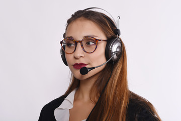 Telemarketer woman