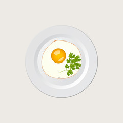 scrambled eggs on white plate