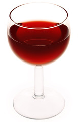 Glass of Red Wine. Isolated on a white background.