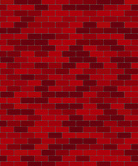 Fototapeta na wymiar Red brick wall vector illustration