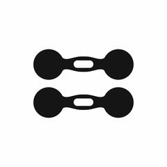 Pair of dumbbells icon, simple style