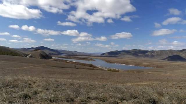 Beautiful river Selenga in Buryatia, Russia