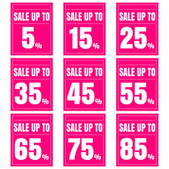 Sale discount icons.