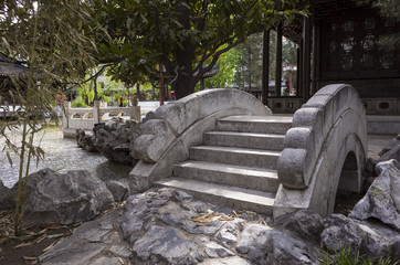 Small stone bridge in the Chinese Garden