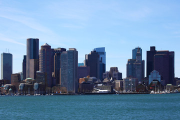 Fototapeta na wymiar Close view of the Boston, Massachusetts skyline