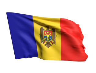 3d rendering of a Moldova flag
