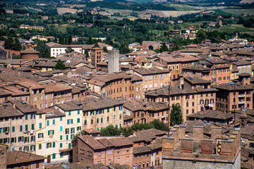 Naklejka premium Siena, Italy Aerial View of City