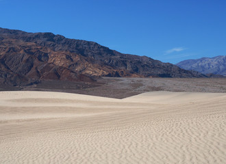 Fototapeta na wymiar Rippled Sand and Mountains Death Valley National Park