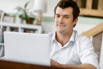 Young businessman in office