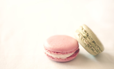 Fototapeta premium Vintage pastel colored macarons