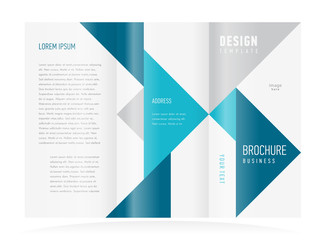 brochure design template tri-fold vector abstract triangles figu