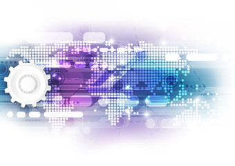 vector digital global technology concept, abstract background