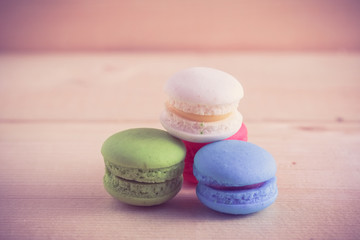 macaroon with filter effect retro vintage style