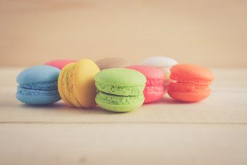 macaroon with filter effect retro vintage style
