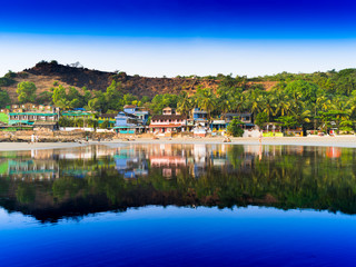 Fototapeta na wymiar Indian beach reflection background