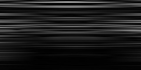 Horizontal black and white motion blur lines abstraction