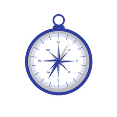 Stylized icon of a colored compass