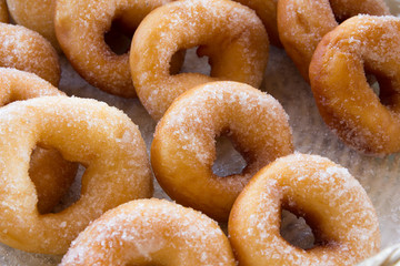  donut in wicker basket