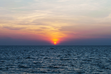 Sky sunset on the sea