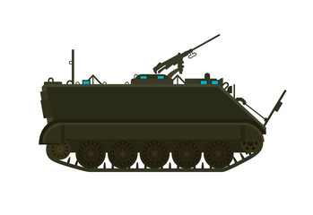 tank personel army carrier with white background - obrazy, fototapety, plakaty