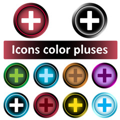 Clipart icons color pluses