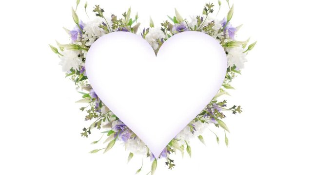 Bridal bouquet from white and pink flowers, butterfly with alpha channel