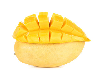 Ripe mango isolated on the white background