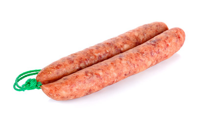 Chinese Sausages isolated on the white