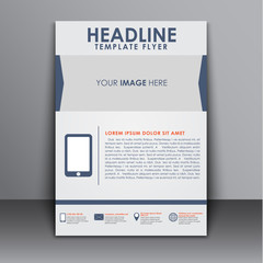 Template flyer with information for advertising