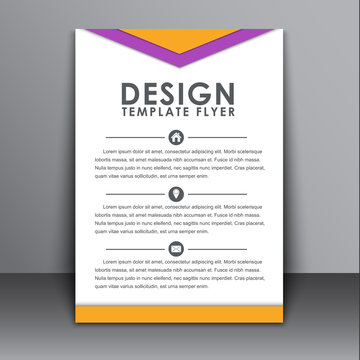 Flyer in the style of the material design