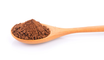 instant coffee in the spoon