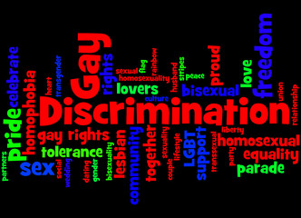 Gay Discrimination, word cloud concept 2