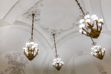 Chandeliers in Moscow metro