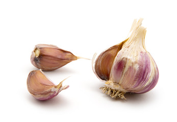 garlic isolated on white background