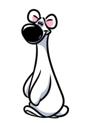 Polar bear parody cartoon illustration 